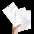 30-100pcs White Plastic Self Sealing Jewelry Bag Ring Necklace Bracelet Ziplock Storage Holder Bag Anti-oxidation Jewelry Bag.