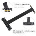 PCIE X1 Riser Cable 90 Degree Right Angle 8Gbps PCIe 3.0 X1 to X1 Extension Cable PCI Express 1x Riser Card Ribbon Extender. 