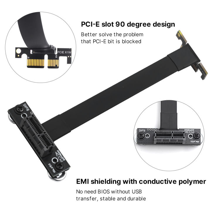 PCIE%20X1%20Riser%20Cable%2090%20Degree%20Right%20Angle%208Gbps%20PCIe%203.0%20X1%20to%20X1%20Extension%20Cable%20PCI%20Express%201x%20Riser%20Card%20Ribbon%20Extender%20-%20Image%205