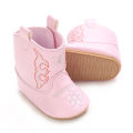 Boys and Girls Baby Boots Soft Bottom Non-slip Baby Foreign-style Western Cowboy Leather Boots Baby Shoes.