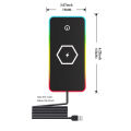 LED RGB car wireless charging board with anti slip silicone pad, multi device charging station, car charging board,. 