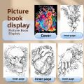New Hot Selling A4 Plant Anatomy  Coloring Book, Easy Simple Graffiti Fill-in Notebook. 