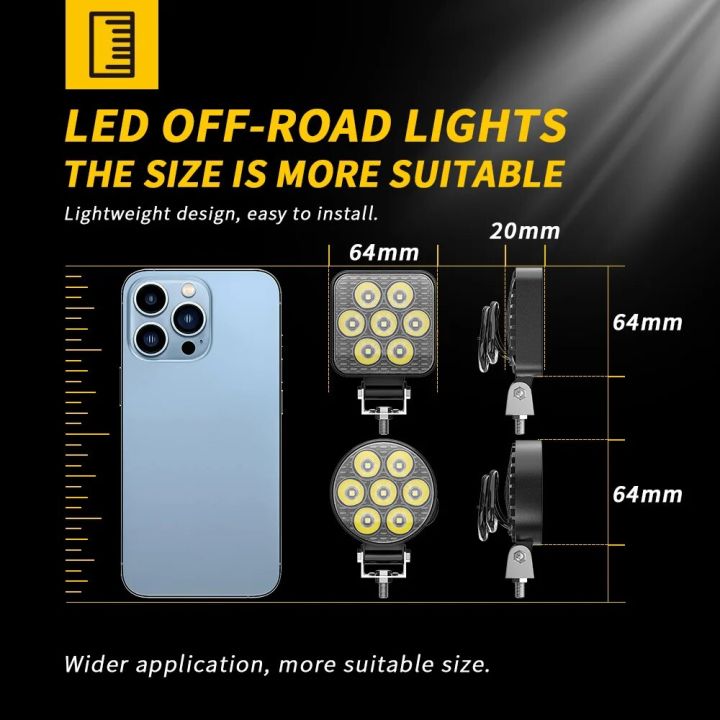 Mini%202.5%20"Square%20Mini%20Led%20Square%20Work%20Light%20Pole%207LED%20Cross%20Country%20Marine%20Spotlight%204X4%20Jeep%20JK%204Wd%20Truck%209V-30V%20-%20Image%202