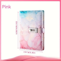A5 Password Lock Journal Notebook - Creative Plain Ruled Notepad for Students, Stationery Diary with Secure Combination Lock. 
