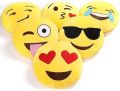 1pcs Velvet Emoji Pillow Filled With Cotton Balls - Yellow. 