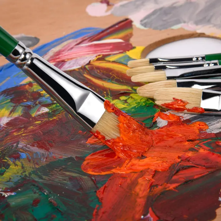 6pcs/Set,Pig%20Bristle%20Artist%20Oil%20Painting%20Brushes%20Cheese%20Painting%20Brush%20Tongue%20Peak%20Painting%20Brush%20Set%20Drawing%20Art%20Supplies%20-%20Image%204