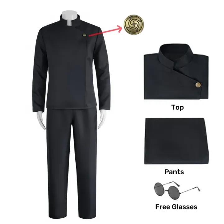 Jujutsu%20JJK%20High%20School%20Gojo%20Satoru%20Cosplay%20Costume%20Uniform%20for%20Men%20Women%20Shirt%20Pants%20Wig%20Halloween%20Uniform%20Full%20Sets%20-%20Image%202