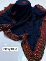 Balochi Swiss Voil Chadar Red Pink Black Blue White Free Size Dupatta. 