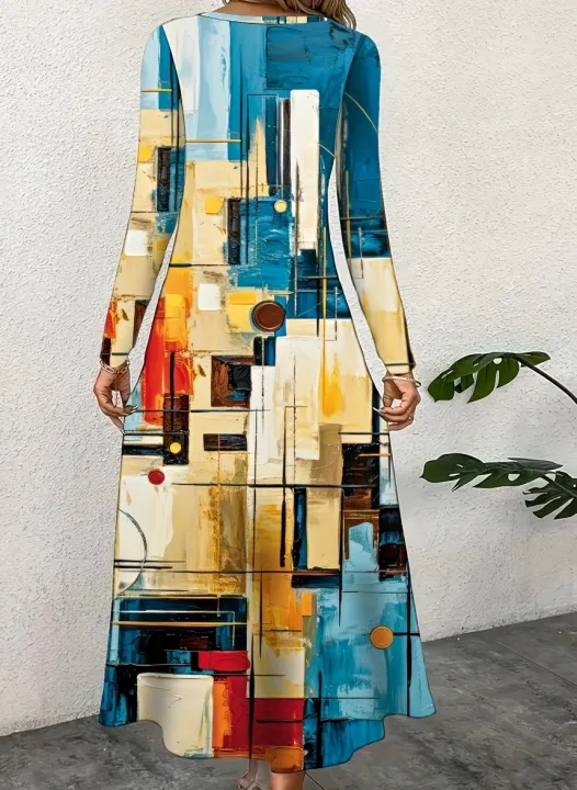 Fashion%20Elegant%20Women%20Dress%20Loose%20Casual%20Dress%20Women%20Printed%20Dress%20New%20Temperament%20-%20Image%205