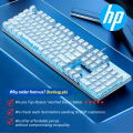 【Original HP Blue/Red Switch Mechanical Gaming Keyboard GK100F & GK400F】 Wired USB Keyboard with RGB & Blue LED Backlight ~ 104-Key Anti-Ghosting, 20 Lighting Modes for PC Gaming, Typing, PUBG, Laptop ~ By FunBug. 