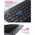 PC132a Wireless Keyboard And Mouse Combo 104-Keys Keyboard With Chiclet Keys Palm Rest And Mouse For PC Laptop. 