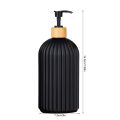 Strip Soap Dispenser with Bamboo Pump Refillable Shampoo Conditioner Hands and Dishes Soap Dispenser Bottle for Kitchen Bathroom. 