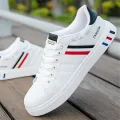 New Men's Casual Shoes Lightweight Breathable Men Shoes Flat Lace-Up Men Sneakers White Business Travel Unisex Tenis Masculino. 