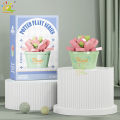 HUIQIBAO MOC Flower Succulent Potted Model Building Block DIY Eternal Bouquet Home Desk Plant Decor Brick Girl  Children Toy. 