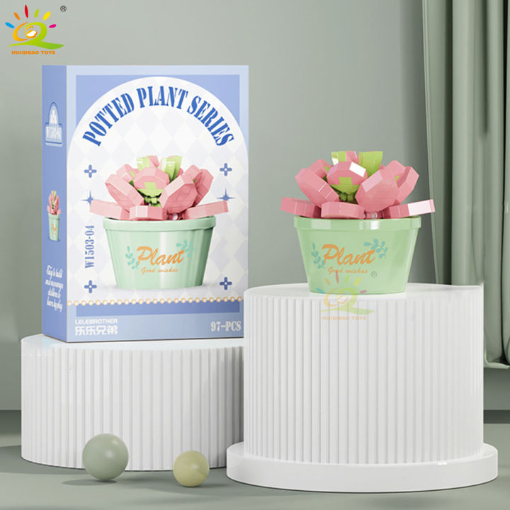HUIQIBAO%20MOC%20Flower%20Succulent%20Potted%20Model%20Building%20Block%20DIY%20Eternal%20Bouquet%20Home%20Desk%20Plant%20Decor%20Brick%20Girl%20%20Children%20Toy%20-%20Image%207