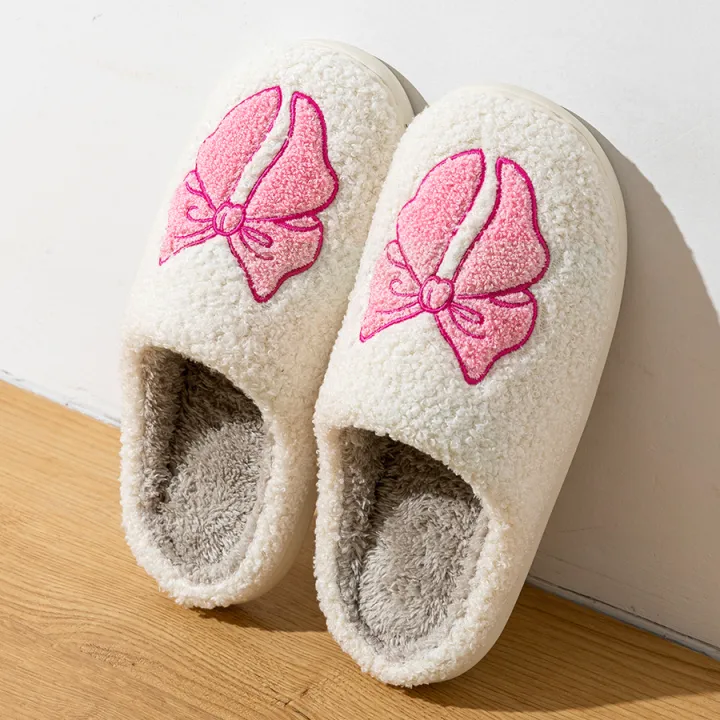 Fashion%20Cute%20Pretty%20Bow%20Women%20Slippers%20Indoor%20Winter%20Soft%20Sole%20Exquisite%20Warm%20Graceful%20Causal%20Dormitory%20Comfy%20Flat%20Cotton%20Shoes%20-%20Image%204
