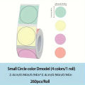 Marklife self-adhesive circular white transparent solid color printer thermal label, suitable for P50/D100/D200 printers. 