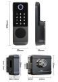 Electric Gate door lock tuya smart life mobile application waterproof and  no wiring required for main gate door lock smart electric finger print locks WiFi door lock Main gate solutions. 