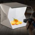 20*20cm Light Tent Mini Folding Studio Diffuse Soft Box Lightbox With LED Light Black White Photography Background Photo. 