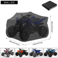 Quad Bike ATV Cover Universal 210D Oxford Waterproof Motorcycle Vehicle Scooter Kart Motorbike Resistant Dust UV Protector Black.