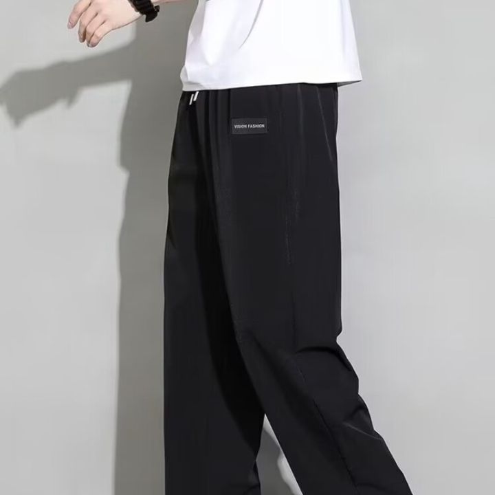 2024%20Straight%20Wide%20Leg%20Jogger%20Pants%20For%20Men's%20Summer%20Thin%20And%20Quick%20Drying%20Loose%20And%20Hanging%20Sports%20And%20Casual%20Mens%20Fashion%20-%20Image%205