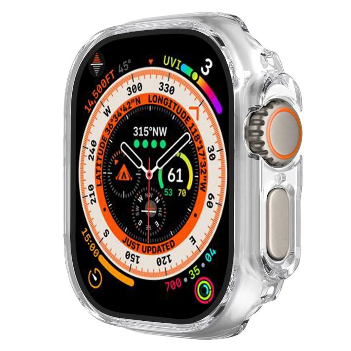Transparent TPU Bumper Case for Ultra Smartwatch 49mm | Clear Shockproof Protective Cover