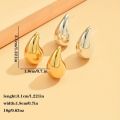 3CM Water Drop Earring for Women Chunky Hollow Smooth Exaggerated Thick Large Jewelry 2023 New Design. 