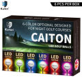 Caiton Night Glow Golf Balls – Set of 6 High-Visibility, Impact-Activated Balls for Nighttime Play, Perfect for Golf Lovers.