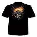 New retro street punk motorcycle men's T-shirt 3D shirt casual fashion hip-hop horror short sleeved round neck men's clothing. 