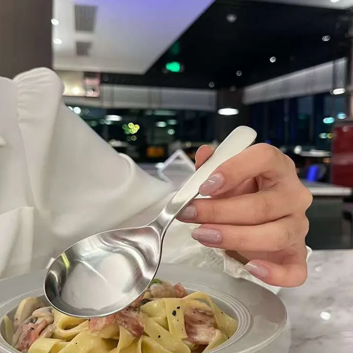 Superior%20Red%20Golden%20Dinner%20Spoon;%20Long-handled,%20Stainless%20Steel%20utensil;%20Essential%20for%20Stirring%20and%20Serving%20Desserts%20-%20Image%207
