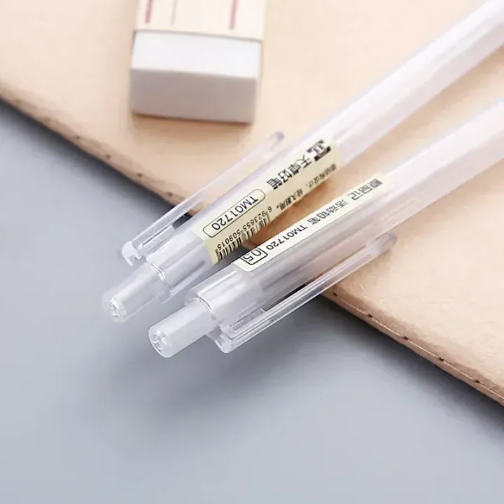 5%20Pcs/Set%20Mechanical%20Pencil%20White%20Simple%20Automatic%20Pen%200.5/0.7mm%20for%20Students%20School%20Supplies%20Office%20Accessories%20Stationery%20-%20Image%204