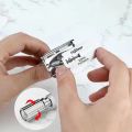 Men Shaving Razor with Blade Sliver Folding Shaving Knife Facial Hair Stainless Steel Straight Razor Barber Tools 10 Pcs Blades.