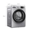 Whirlpool 7Kg Inverter Washing Machine Majestic Silver (33010). 