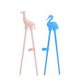 Animal Training Chopsticks for Kids and Beginners Reusable Children Eat Helper with Adjustable Finger Holders.