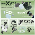 Ultima Boom X1 Pro | App Support | 40 Hrs Playtime | Quad Mic ENC | 10 Min Charge=120 Min Playtime | 50 Ms Low Latency Game Mode | 11mm Hi-Fi Drivers | Bluetooth 5.4 | IPX5 Water Resistance. 