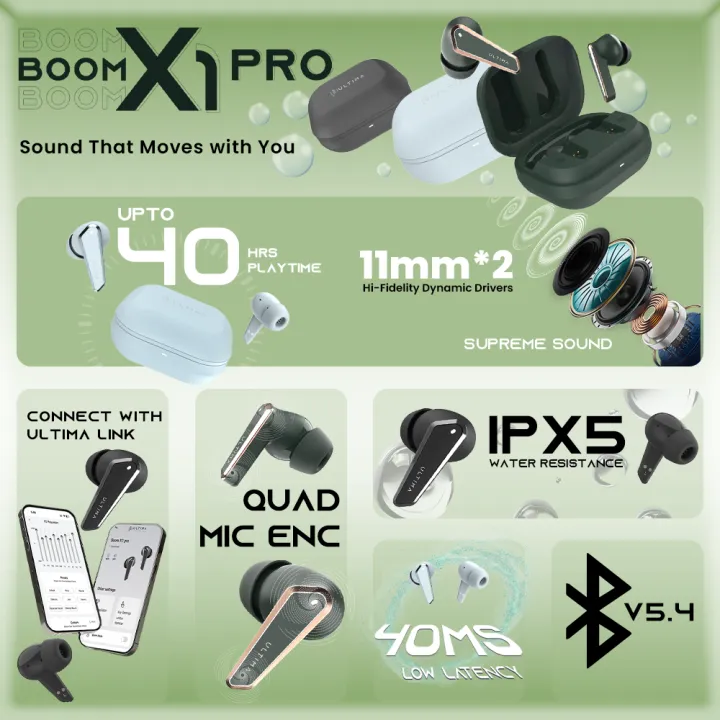 Ultima%20Boom%20X1%20Pro%20%7C%20App%20Support%20%7C%2040%20Hrs%20Playtime%20%7C%20Quad%20Mic%20ENC%20%7C%2010%20Min%20Charge=120%20Min%20Playtime%20%7C%2050%20Ms%20Low%20Latency%20Game%20Mode%20%7C%2011mm%20Hi-Fi%20Drivers%20%7C%20Bluetooth%205.4%20%7C%20IPX5%20Water%20Resistance%20-%20Image%209