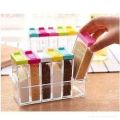 Storage Seasoning Boxes 1set 6 Psc Spice Jar Kitchen Condiment Box Acrylic Spices Storage. 