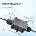Junction Box Waterproof IP68 2 Way Plug Line M20 Coaxial Cable Connector Wire Range 5 to 12mm Outdoor Electric Power Cord Boxes. 