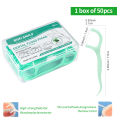 50/100/150/300/600pcs - Refreshing Mint Floss Stick - Clean and Cleanse Between Teeth with One Piece. 