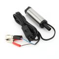 12V/24V DC Fuel Transfer Pump Diesel Oil Water Submersible Electric Motor for Car Camping Fishing  Stain Steel Shell Portable. 