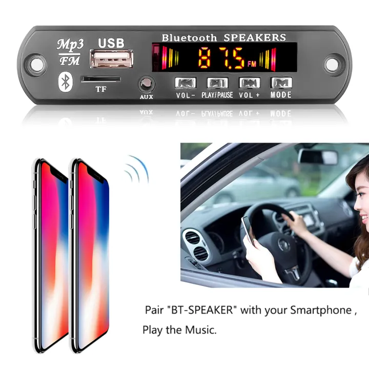 2*25W%20Stereo%2012V%2050W%20Amplifier%20Car%20FM%20Radio%20Module%20Stereo%20Bluetooth%205.0%20MP3%20Player%20Decoder%20Board%20Support%20TF%20USB%20AUX%20Recorders%20-%20Image%205