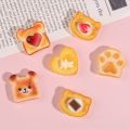 12-Pack Toast Bread Food Series Resin Shoe Charms - Miniature Food Decor for Sandals, Beach Bags & DIY Crafts. 