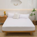 A simple pure color bed cover single all-wrapped mattress protective cover dust cover (without pillowcase) for all seasons. 