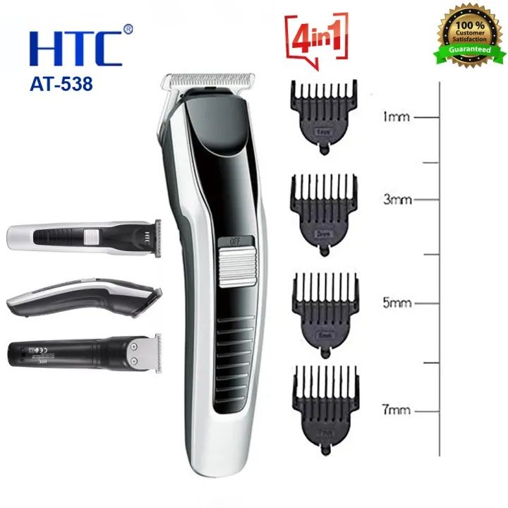 HTC%20AT-538%20Rechargeable%20hair%20and%20beard%20trimmer%20Run%20Time%2045%20Minute%204%20Size%20Clip%20-%20Image%202