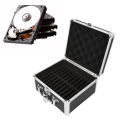 2.5in Hard Drive Storage Box Convenient Handle 20 Bays Hard Drive Case Aluminum Alloy Security Lock Double  for Home. 