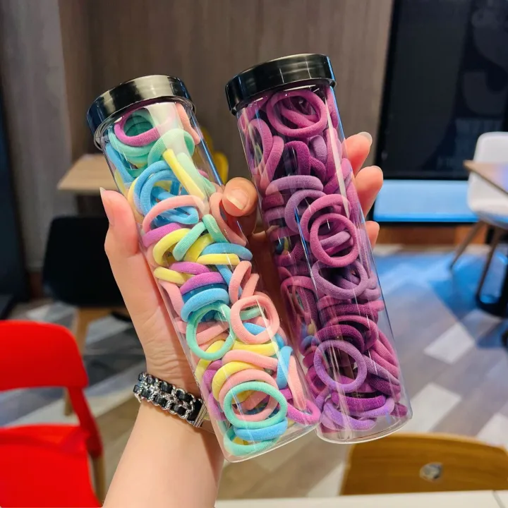 100pcs%20Color%20Simple%20to%20Hair%20High%20Elastic%20Hair%20Ring%20Women's%20Elegant%20Temperament%20Exquisite%20All-match%20Hair%20Ring%20Hair%20Accessories%20-%20Image%204