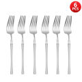 4/6/16/24pcs  Silver stainless steel cutlery Steak knife and fork dessert spoon spoon and teaspoon Home restaurant cutlery set. 