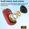 Mini Pocket FM Radio Portable Digital Receiver HD Display Bluetooth Speaker Wireless MP3 Music Player with TF Card USB Support.