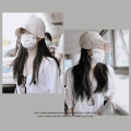 Bucket hat female sun hats thin breathable fisherman's hats half metal UV protection half circle. 