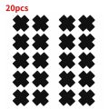 US STOCK 20pcs Black Women Cross Shape Self-Adhesive Disposable Satin Nipple Cover Breast Pasties Stickers for Strapless Clothes. 